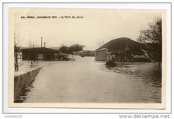 CPA 75.-PARIS.-15e.-Le Port De Javel.-.-CRUE DE LA SEINE.-Inondations 1910.-MOD 146 - Distrito: 15