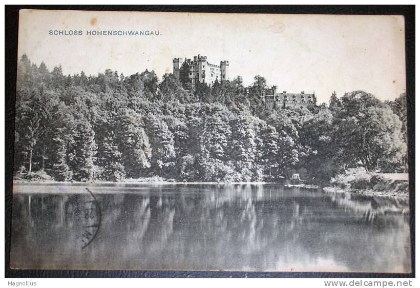 Germany,Hohenschwangau,Castle,Lake,Wood,vintage Postcard - Hoechenschwand