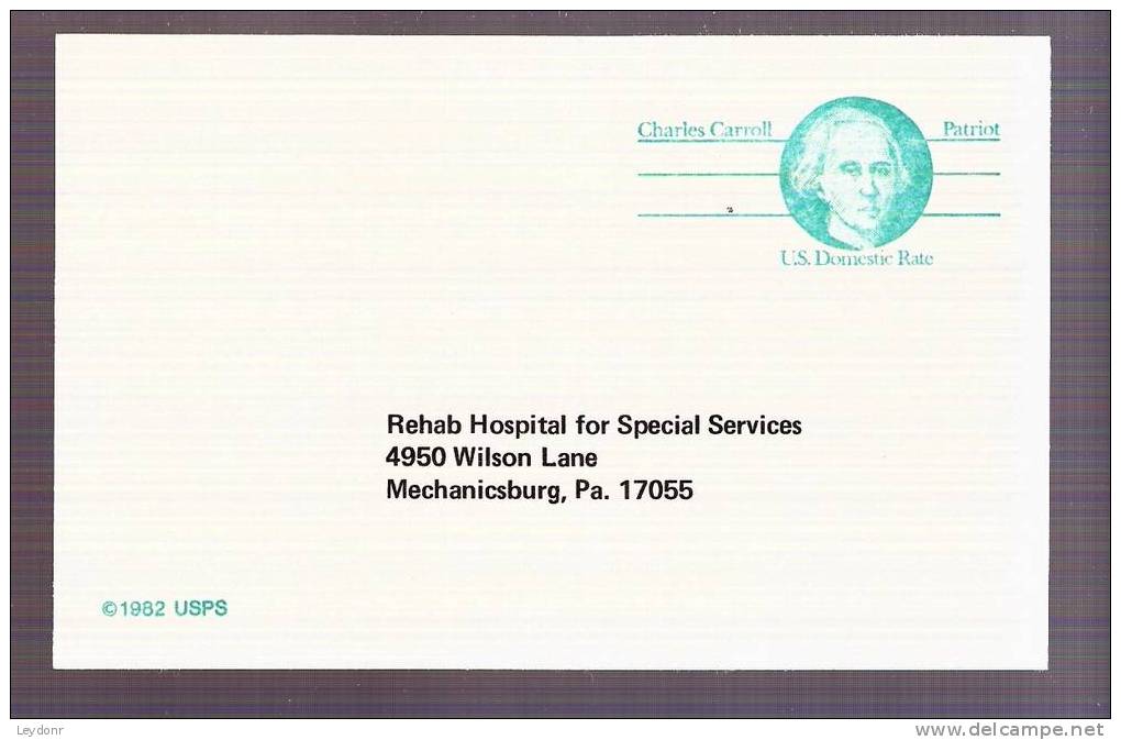Postal Card - Charles Carroll 1982 - Scott UX105 - 1981-00