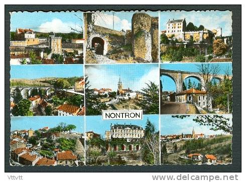 24 - NONTRON : Multivues, Monuments, Viaducs, Châteaux, Site. Edit. Gilbert (circulée) - Nontron