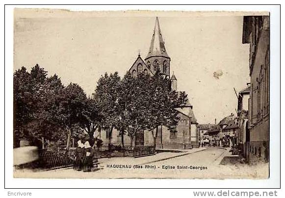 Cpa HAGUENAU L´eglise St Georges  -ed Alsacienne Paulus 403 - Haguenau