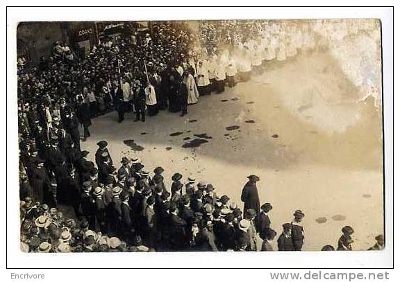 Cpa Carte Photo  STRASBOURG Enterrement De Monseigneur FRITZEN Eveque  Conference Ozanam (tampon) - Funeral