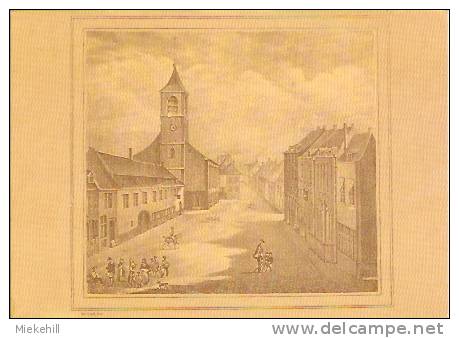 BEAUMONT-carte Reproduction Gravure-Place Et Chateau Après Le Passage De Napoléon - Beaumont