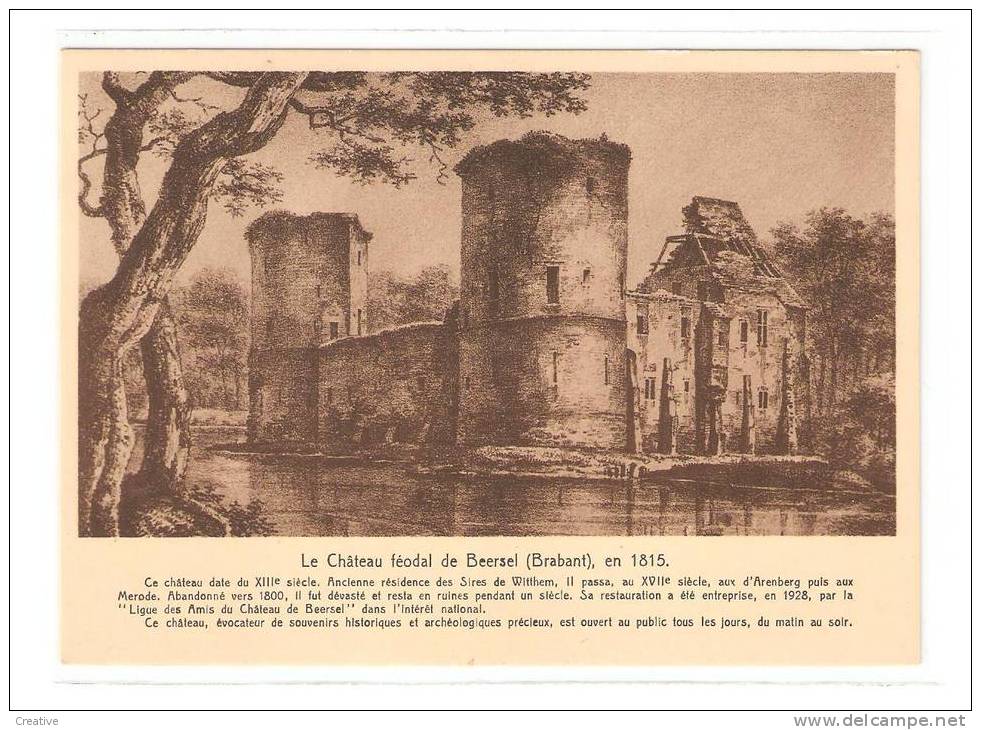 Kasteel Van Beersel - Le Château Féodal De Beersel En 1818 - Beersel