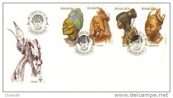 South West Africa - 1982 Traditional Headdresses FDC - Namibia (1990- ...)