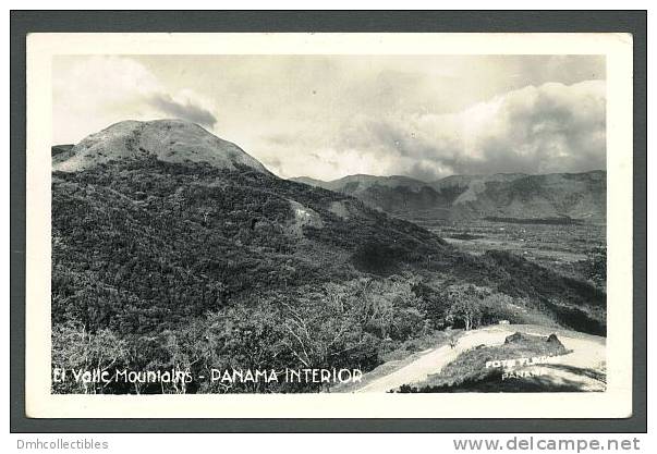 Panama El Valle Mountains With Volcano EKC Real Photo Postcard Ca. 1945 RPPC (B-96 - Panamá