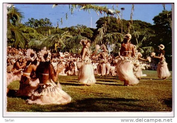 OCEANIE , Souvenir De Polynesie , Carte Double Voyagée En 1967 - Polynésie Française