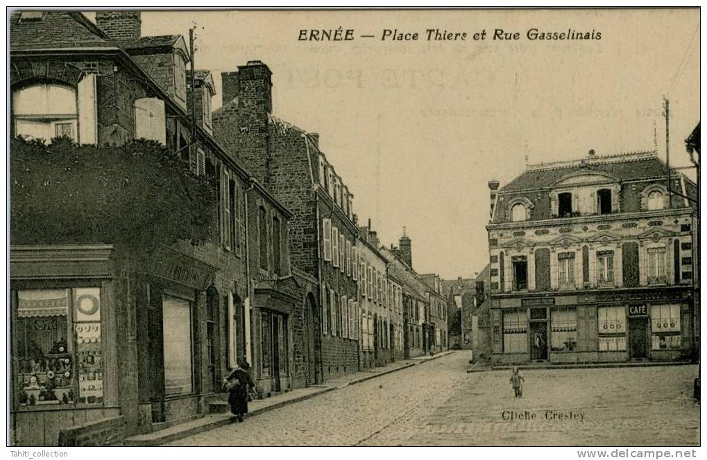 ERNEE - Place Thiers Et Rue Gasselinais - Ernee