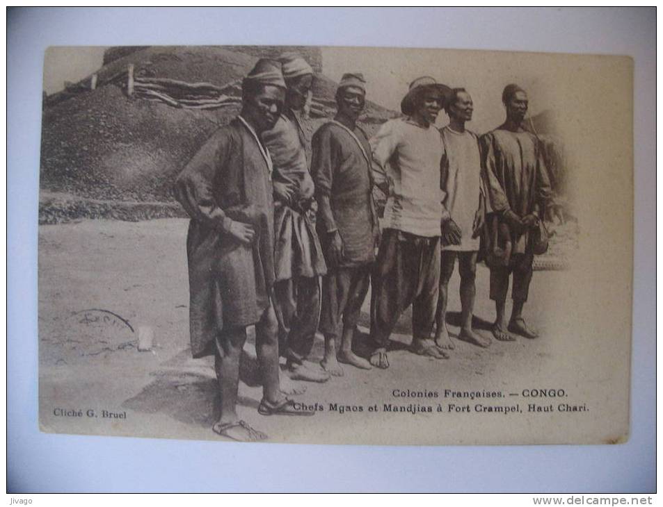 CONGO  :  Chefs MGAOS Et MANDJIAS à Fort Crampel, Haut-Chari. - Congo Français