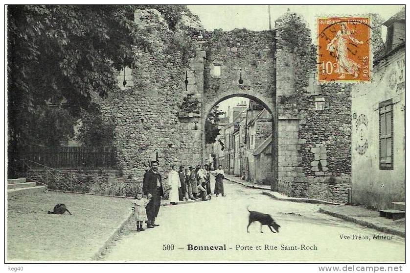 D28 - BONNEVAL  -  Porte Et Rue Saint Roch - Bonneval