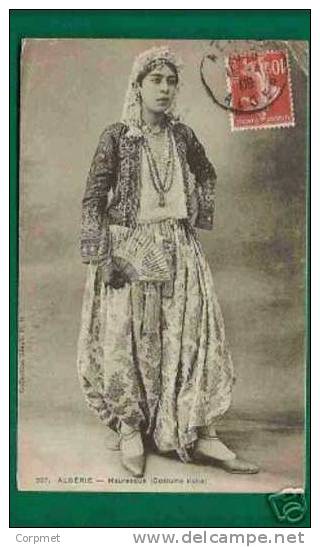 ETHNICS - ALGERIE - MAURESQUE - COSTUME RICHE - SENT IN 1909 To WEST PHILADELPHIA - Non Classés