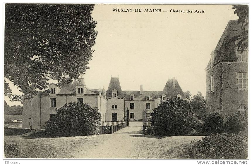 Carte Postale Ancienne Meslay Du Maine - Château Des Arcis - Meslay Du Maine