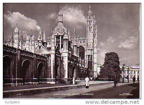 CPSM.  CAMBRIDGE.   King's College Chapel.   (animée) - Cambridge