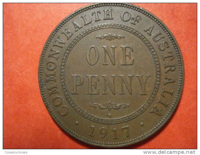 766 AUSTRALIA  ONE PENNY      AÑO / YEAR  1917 I    EBC -/ XF- - Penny