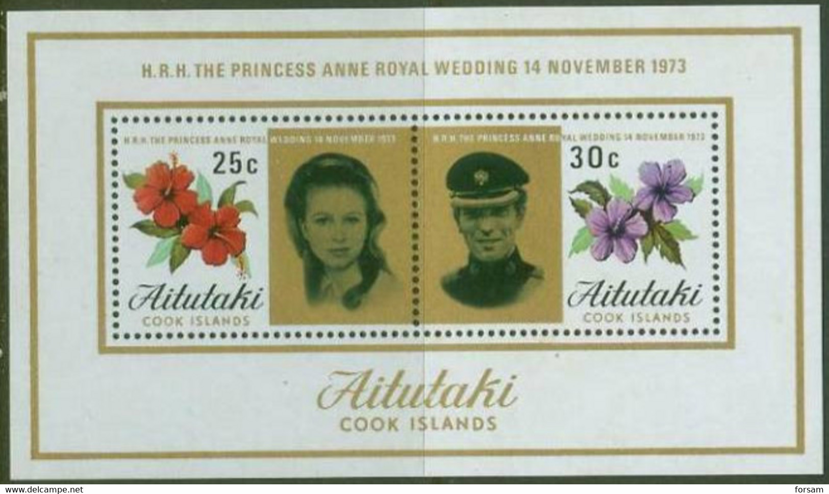 AITUTAKI..1973..Michel # Blok 1..(A 81-B 81)...MLH. - Aitutaki