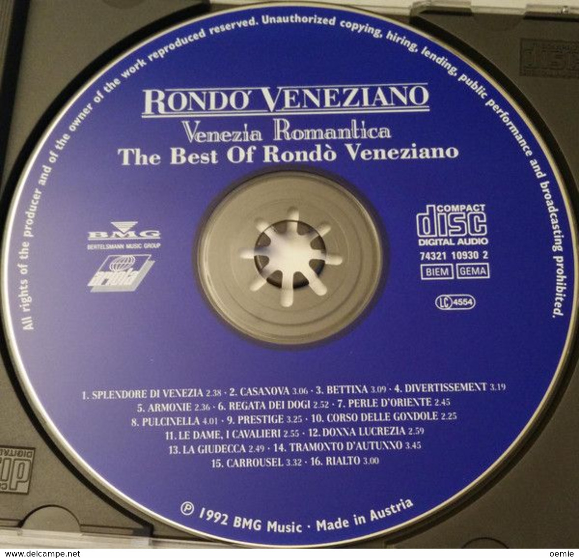 RONDO  VENEZIANO   VENEZIA  ROMANTICA    CD 16  TITRES - Autres - Musique Italienne