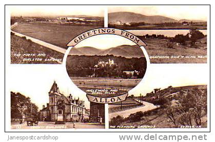 ALLOA Clackmannanshire SCOTLAND-Multi-View Postcard-Valentines - Clackmannanshire