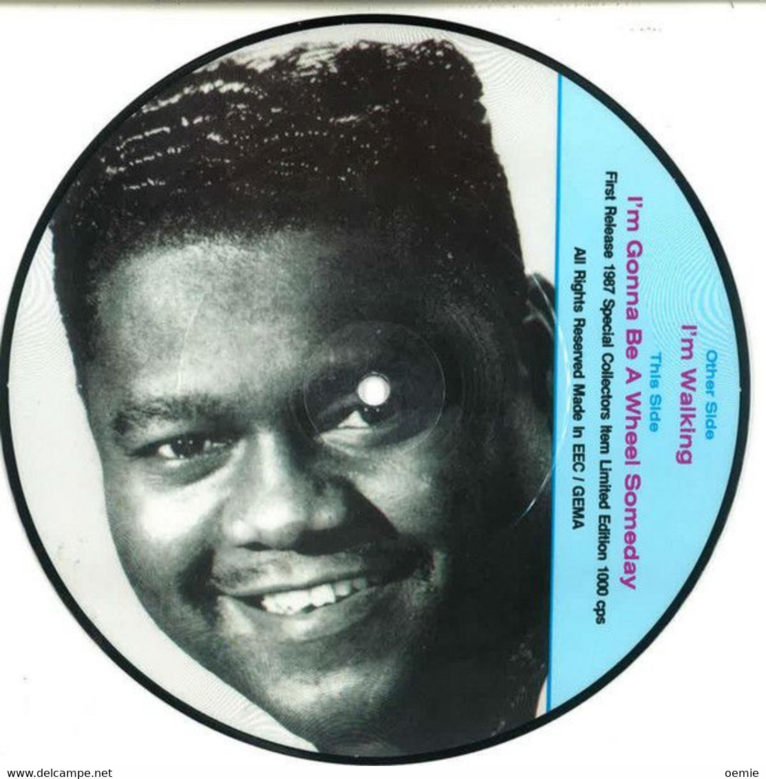 FATS  DOMINO ° I M WALKING      SPECIAL  PICTURE  COLLECTEUR  7  PD  SERIES - Blues