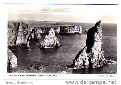 Real Photo PCd. "STACKS OF DUNCANSBY" Nr John O' Groats CAITHNESS Scotland - Caithness