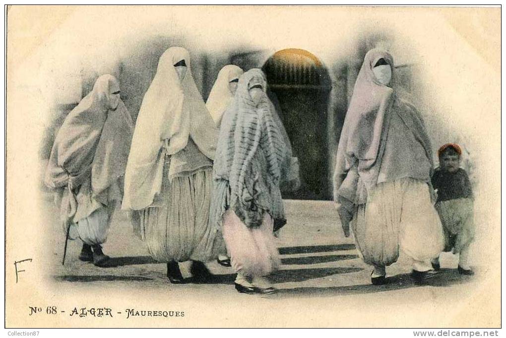 FEMME MAURESQUE - Edit  VOLLENWEIDER N° 68 - BELLE CARTE COLORISEE VOYAGEE 1904 - Afrique