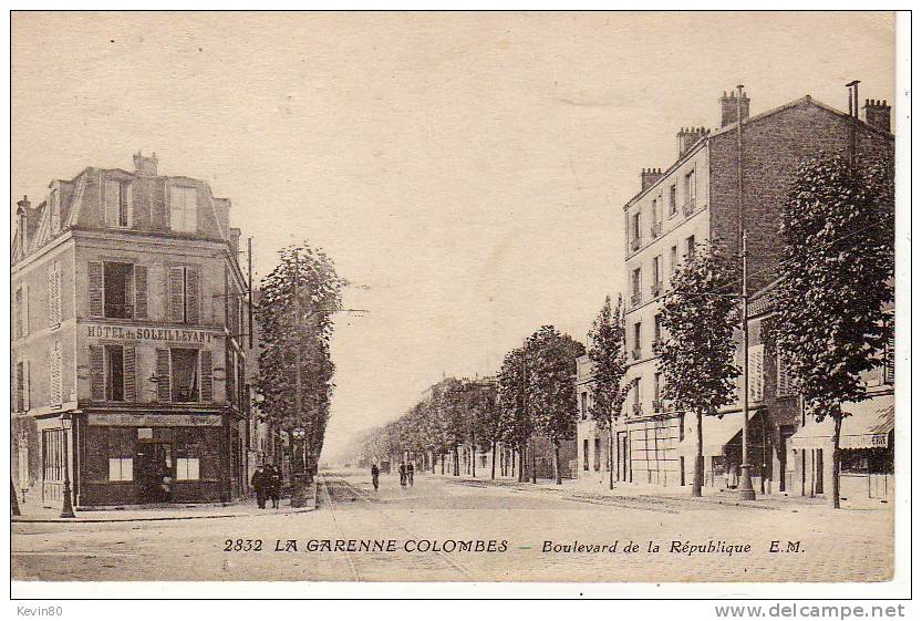 92 LA GARENNE COLOMBES Boulevard De La République Cpa Animée - La Garenne Colombes