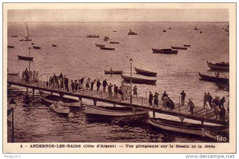 Andernos Les Bains - Vue Plongeante Sur Le Bassin Et La Jetee - Andernos-les-Bains