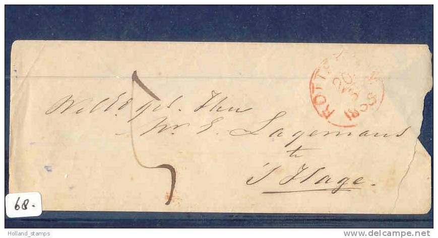 Briefstukje  (68) Ongefrankeerd 18-05-1855  Van ROTTERDAM  Naar DEN HAAG - ...-1852 Voorlopers