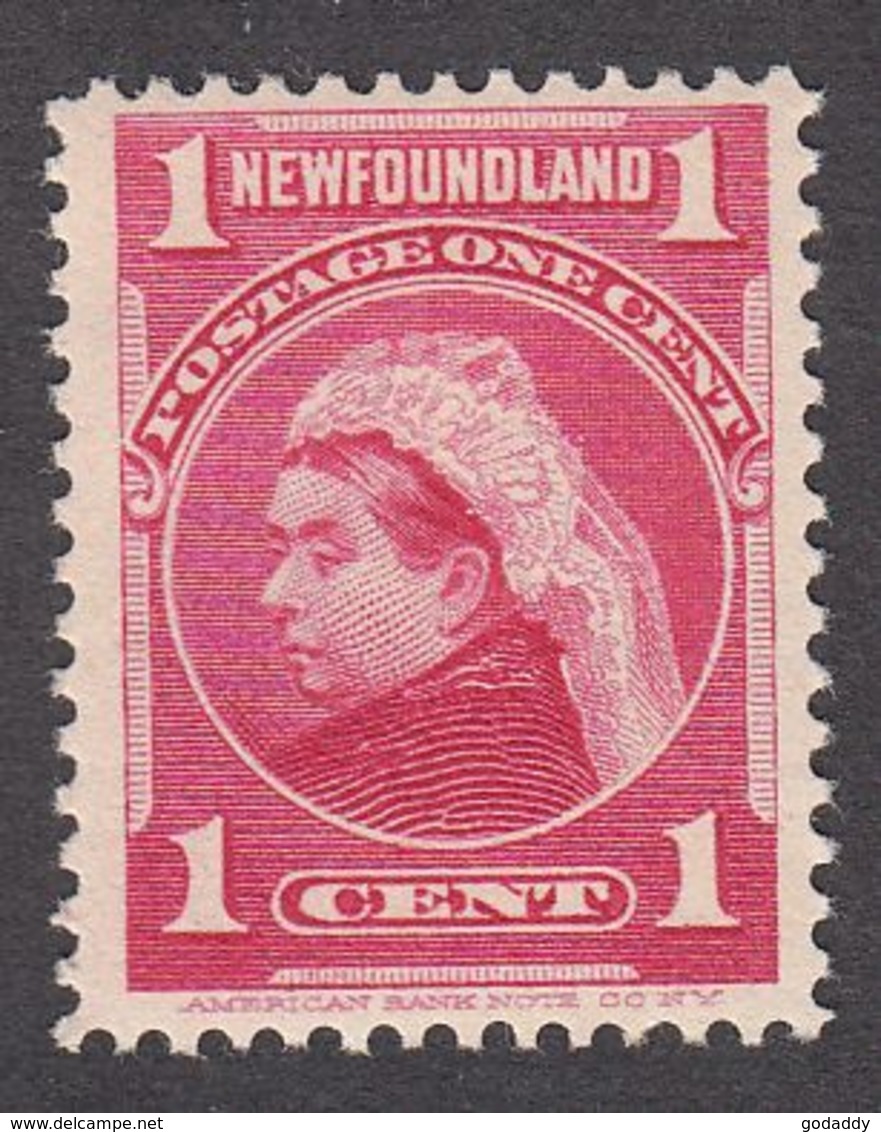 Newfoundland 1897 Queen Victoria 1 Cent  SG 84 MH - 1865-1902