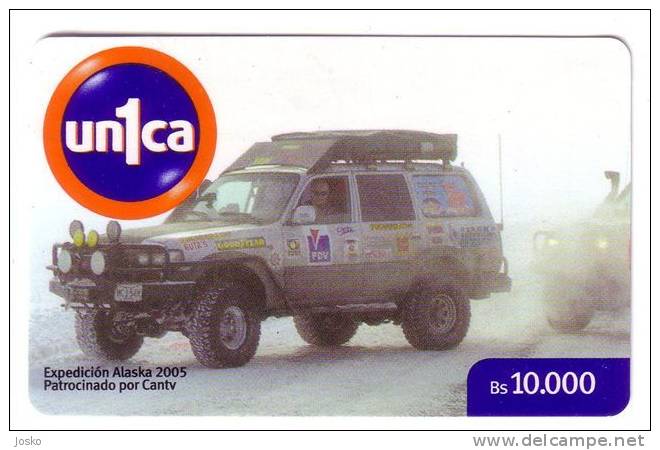 EXPEDICION ALASKA 2005 ( Venezuela Old Prepaid Card ) * Toyota Car Automobile Auto Extreme Sport Polar Expedition - Venezuela