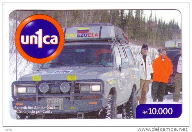 EXPEDICION ALASKA 2005 ( Venezuela Old Prepaid Card ) * Toyota Car Automobile Auto Extreme Sport Polar Expedition - Venezuela