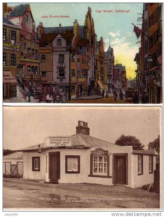 2 Old Postcards Of Scotland - 2 Carte Ancienne D´Ecosse - Midlothian/ Edinburgh