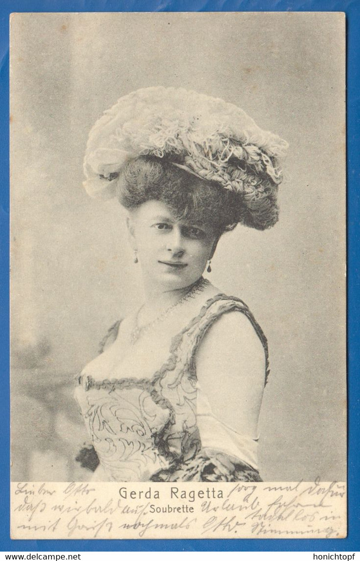 Artiste; Gerda Ragetta; Soubrette; 1908 Feldpost Kiel - Opera