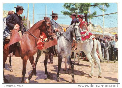 Sevilla Seville Feria Secne Typique Chevaux  1965 - Cavalli