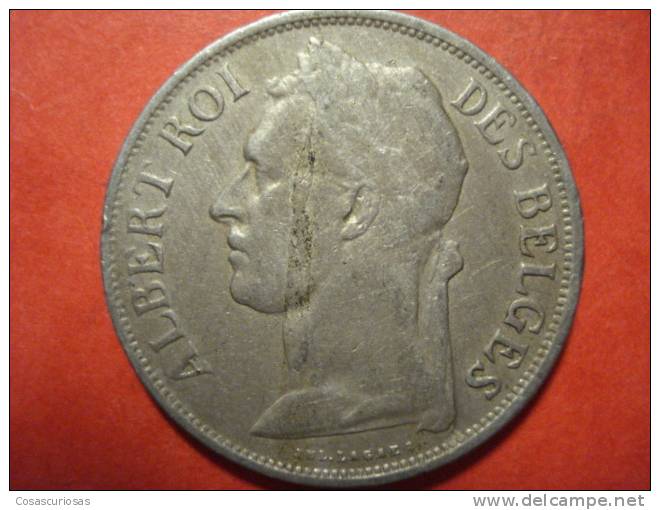 878 CONGO  BELGE BELGIQUE  UN FRANC   ARBOL  AÑO / YEAR  1927 MBC/VF - 1885-1909: Leopold II.