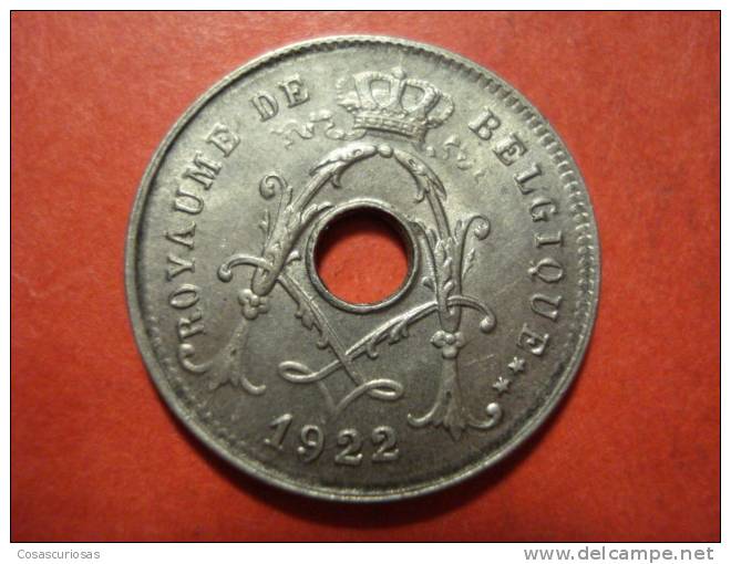 888 BELGIE   BELGIQUE   BELGICA  5 CENTS  AÑO / YEAR  1922 UNCIRCULATED / SC - 5 Centimes