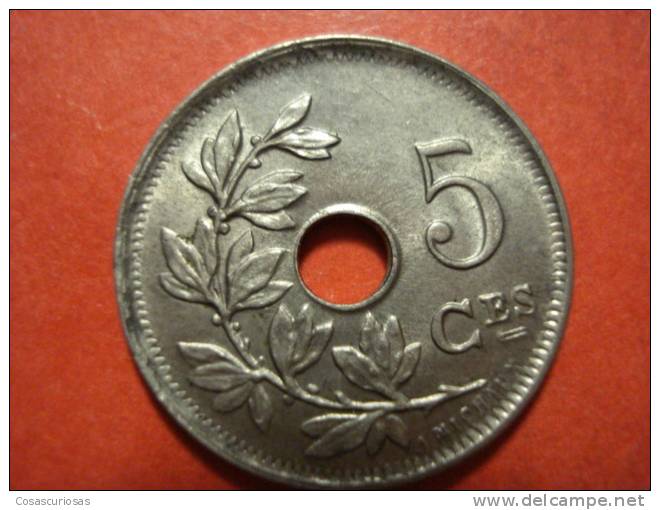 888 BELGIE   BELGIQUE   BELGICA  5 CENTS  AÑO / YEAR  1922 UNCIRCULATED / SC - 5 Centimes