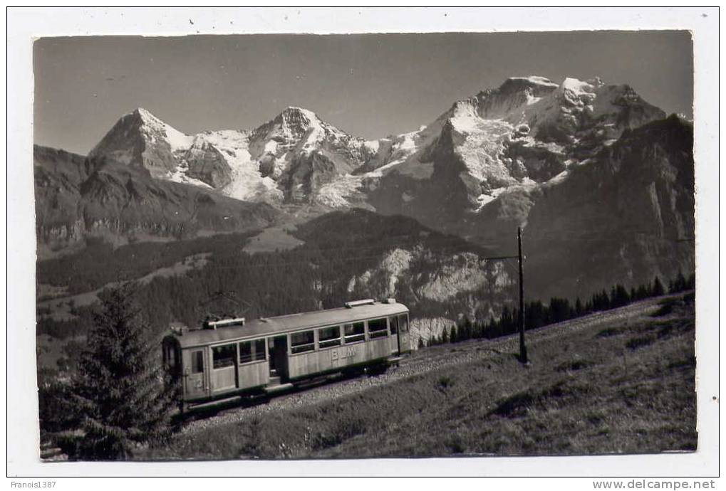 Ref 142 - SUISSE - Die Mürrenbahn Bel Mürren   (jolie Carte Semi-moderne) - Mürren