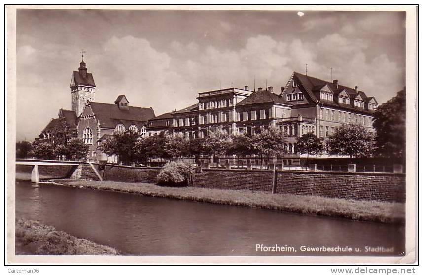 Allemagne - Pforzheim. Gewerbeschule U. Stadtbad - Pforzheim
