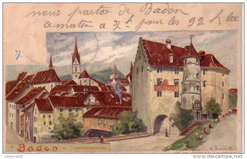 Suisse - Baden - Landvogteischloss (cachet De 1898) - Baden