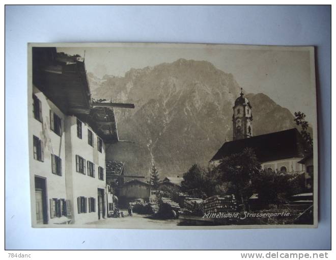 Mittenwald , Strassenpartie - Mittenwald