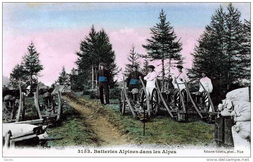 Batteries Alpines Dans Les Alpes - Régiments