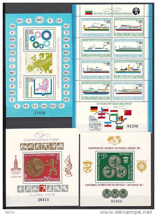 BULGARIA - 1981 - Comp.** Mi 2962/3064 + Bl 109/118** - Nuevos