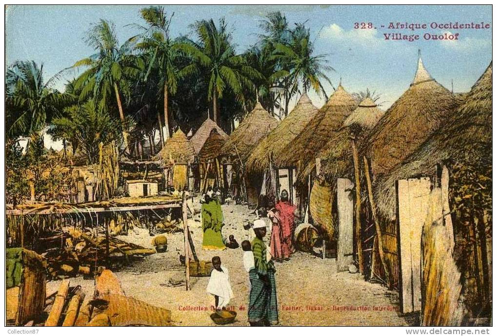 AFRIQUE  OCCIDENTALE - VILLAGE OUOLOF - COLLECTION FORTIER COULEUR  N° 328 - Unclassified