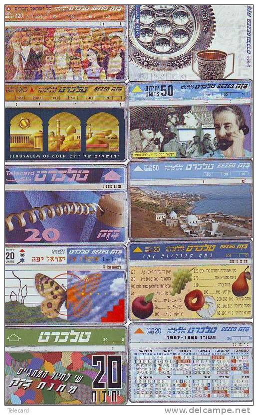 L´Israël  ISRAEL 10 Telecartes Phonecards Telefoonkarten (2) CLEARANCE SALE  -  Uitverkoop - Israel