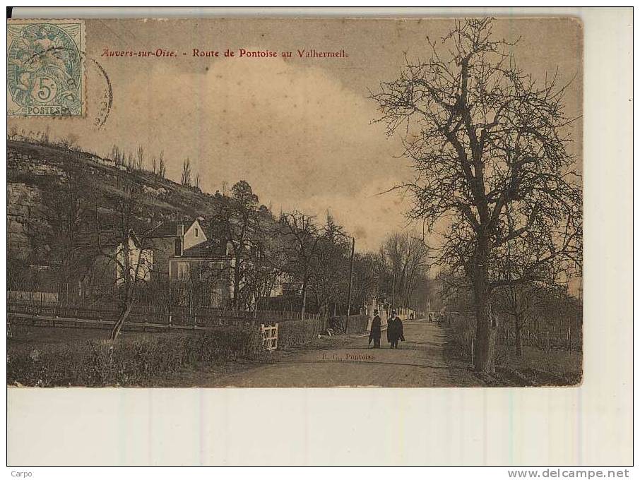 AUVERS-SUR-OISE. - Route De Pontoise Au Valhermeil. - Auvers Sur Oise