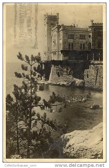 VINTAGE POSTCARD Ca 1900 TRIESTE MIRAMARE IL CASTELLO CASTILLO - Castillos