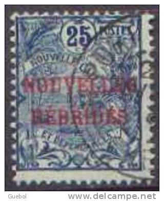 Nouvelles-Hébrides Obl. N°   3 - Rade De Nouméa 25c Bleu - Oblitérés