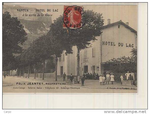 NANTUA - Hotel Du Lac à La Sortie De La Gare. Félix Jeantet, Propriétaire. - Nantua