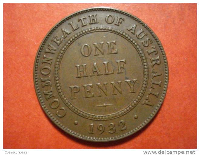 904 AUSTRALIA  HALF PENNY     AÑO / YEAR  1932  MBC+/VF+ - Penny