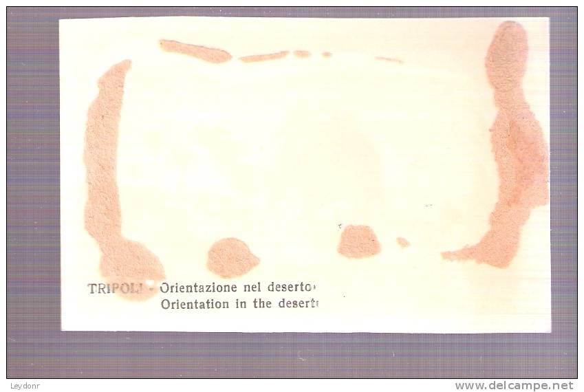 RP - Tripoli - Orientation In The Desert - Camel - Mini-Card  6cm X 9cm - Libya